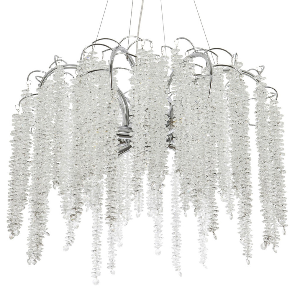 Люстра с хрустальными подвесками Bunch of Crystal Berries Silver Chandelier 8