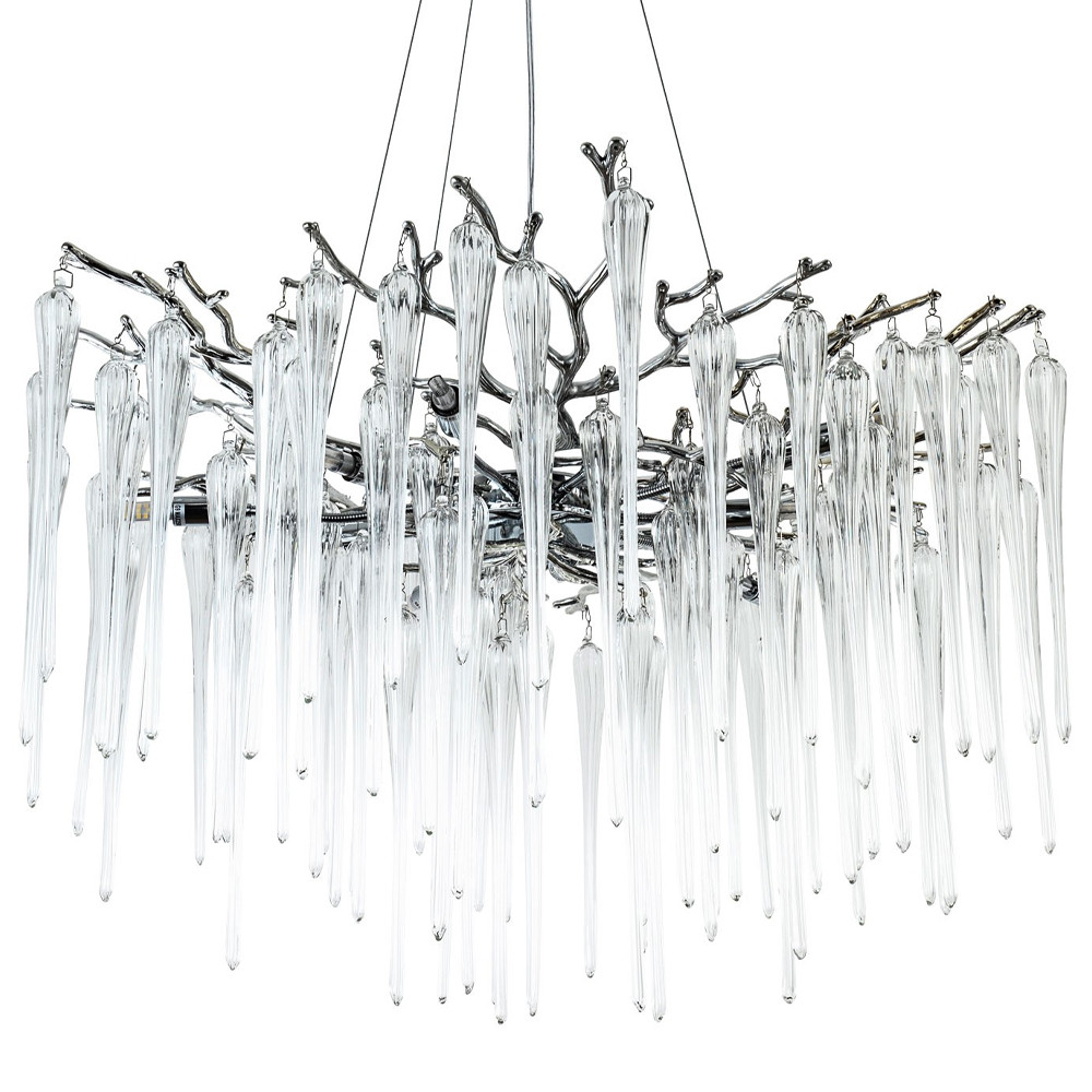 Люстра с хрустальными подвесками Frozen Drops Chandelier Chrome 10