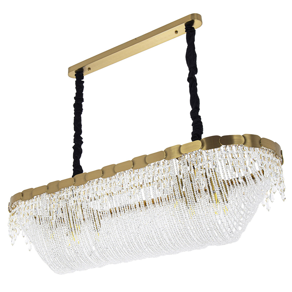 Люстра с хрустальными подвесками Riche Crystal Metal Chandelier 12