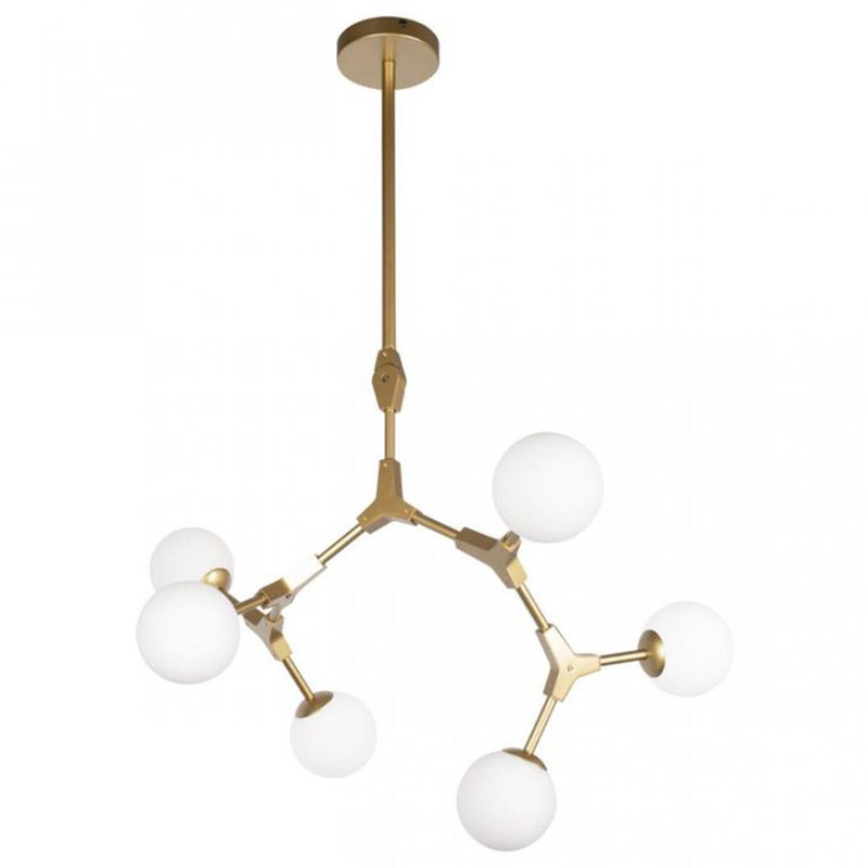 Люстра светодиодная CHERRY BOMB Золотой цвет 6 плафонов