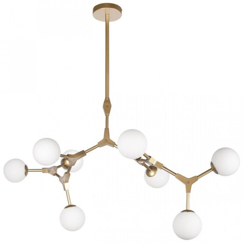 Люстра светодиодная CHERRY BOMB Золотой цвет 8 плафонов