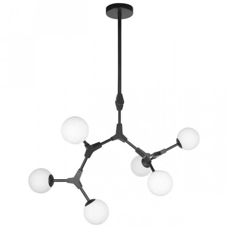 Люстра светодиодная CHERRY BOMB Черный цвет 6 плафонов