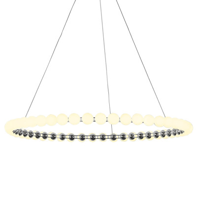 Люстра светодиодная кольцевая с круглыми плафонами белого цвета PEARLS Suspension 80