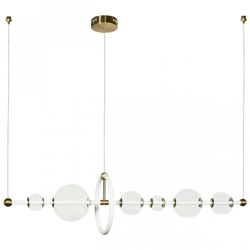 Люстра светодиодная линейная Iona Necklace белая 120 см