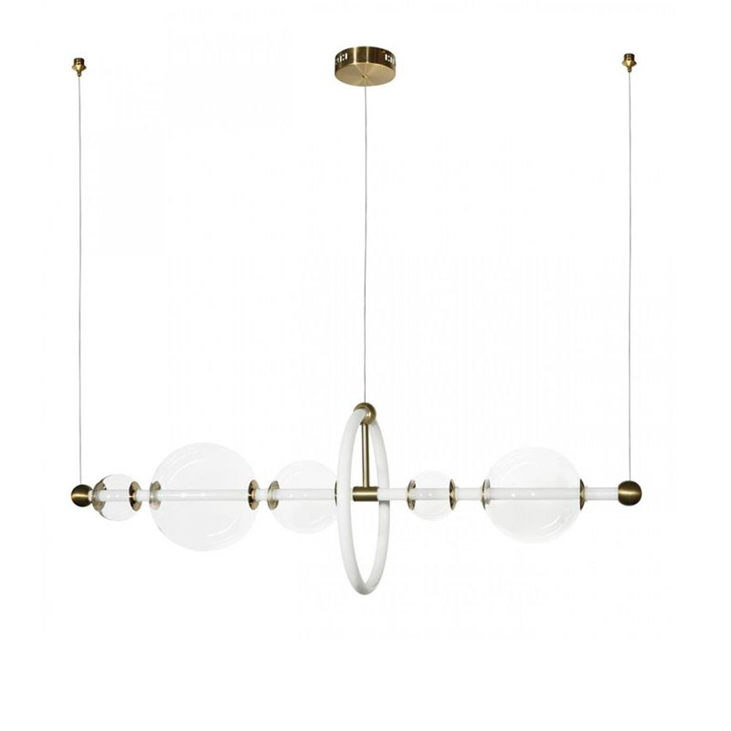 Люстра светодиодная линейная Iona Necklace белая 90 см