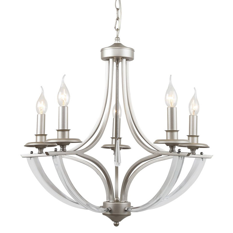 Люстра серебряного цвета Old Castle 5 Ламп