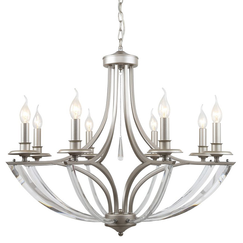 Люстра серебряного цвета Old Castle 8 Ламп