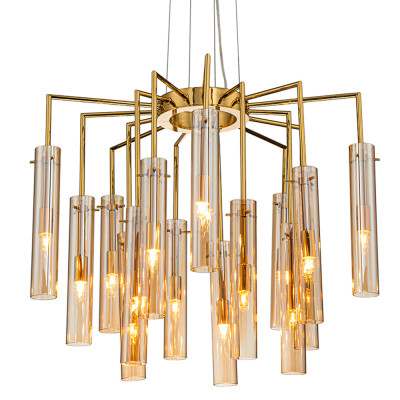 Люстра со стеклянными цилиндрическими плафонами Luminous Cylinders Amber