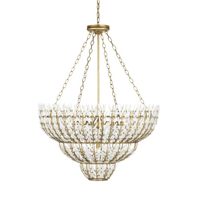 Люстра трехъярусная с декором в виде листьев Hanging Flowers