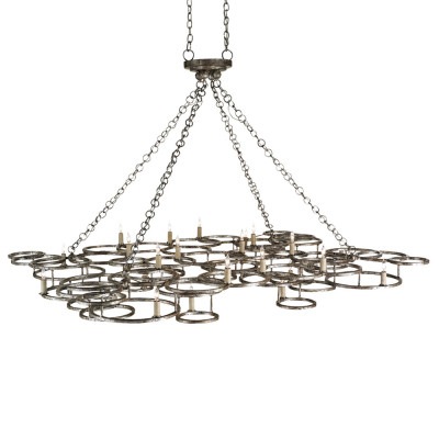 Люстра фигурная многоярусная из круглых элементов Round Metal Element