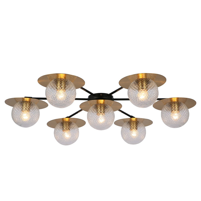 Люстра цвета меди с узорчатыми плафонами MATISSE