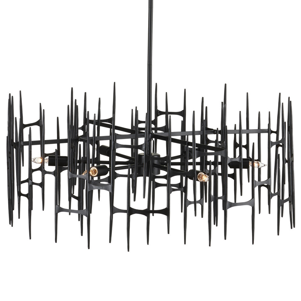 Люстра черная остроконечной формы Black Satin