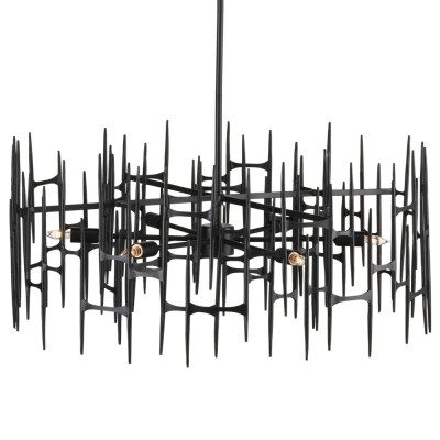 Люстра черная остроконечной формы Black Satin