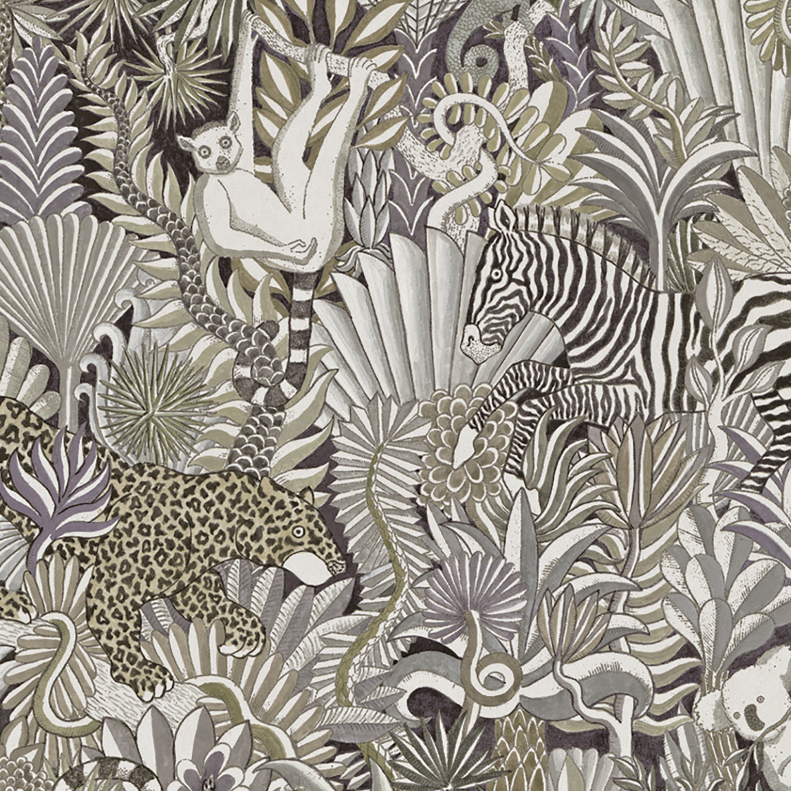 Ткань Jungle Animaux Camoufles Бежевый Велюр N 1147