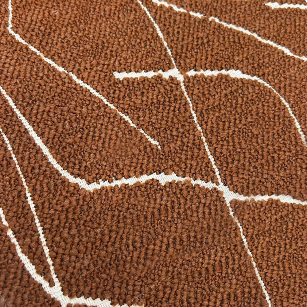 Мебельная ткань Жакард коричневый цвет 140 см T3-81