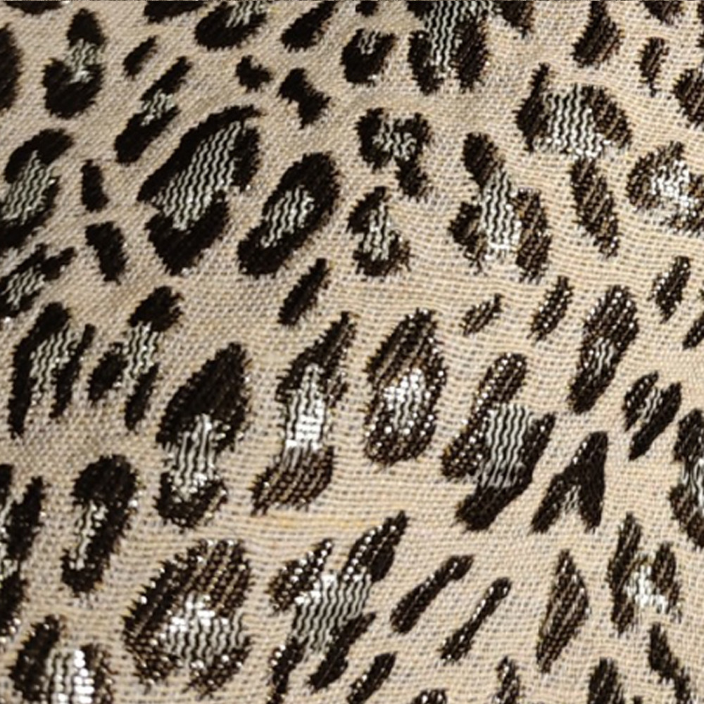 Мебельная ткань Жаккард коричневый животный принт 140 см T2-127