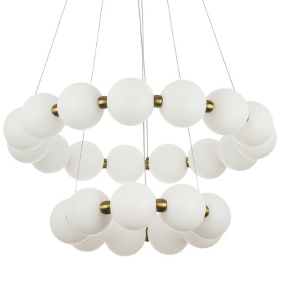Многоярусная кольцевая люстра с плафонами шары Rings Suspension Light Chandelier