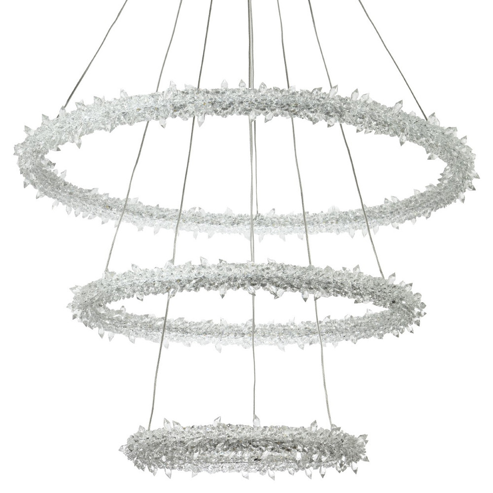Многоярусная кольцевая люстра с хрустальным декором Gilbertine Crystals Ring Chandelier