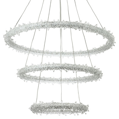 Многоярусная кольцевая люстра с хрустальным декором Gilbertine Crystals Ring Chandelier