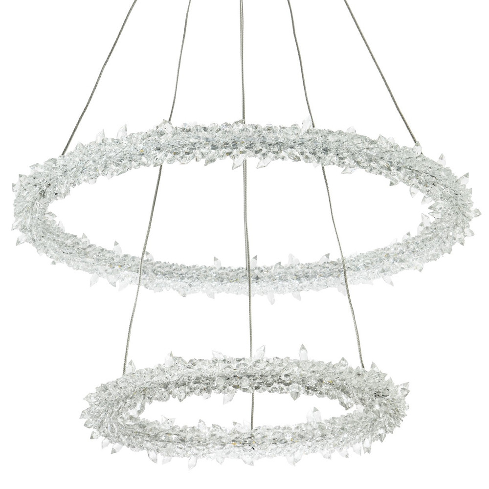 Многоярусная кольцевая люстра с хрустальным декором Gilbertine Crystals Two Rings Chandelier