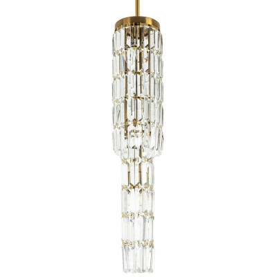 Многоярусная люстра с прямоугольными хрустальными подвесками Allard Crystal Chandelier 3