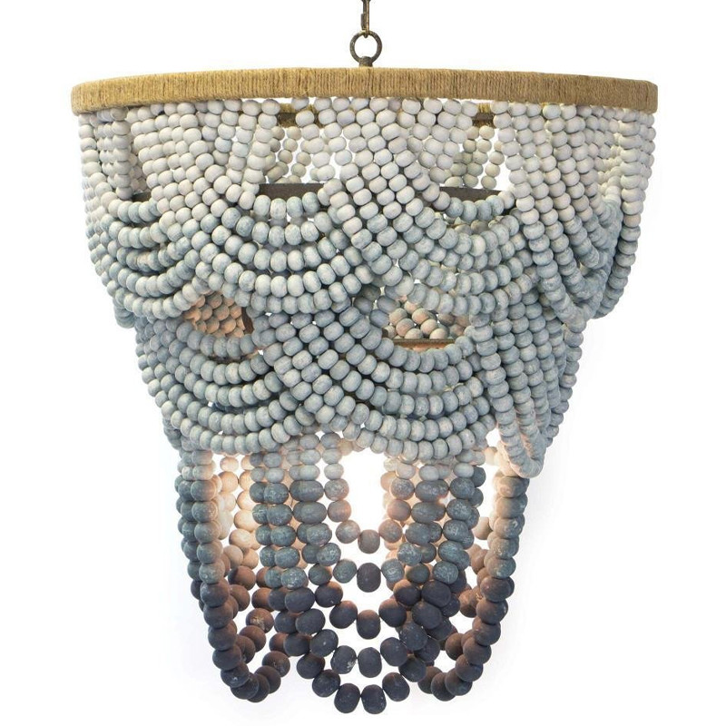 Многоярусная люстра украшенная круглыми бусами Gradient Grey Chandelier