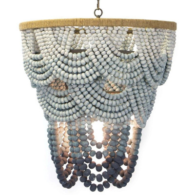 Многоярусная люстра украшенная круглыми бусами Gradient Grey Chandelier