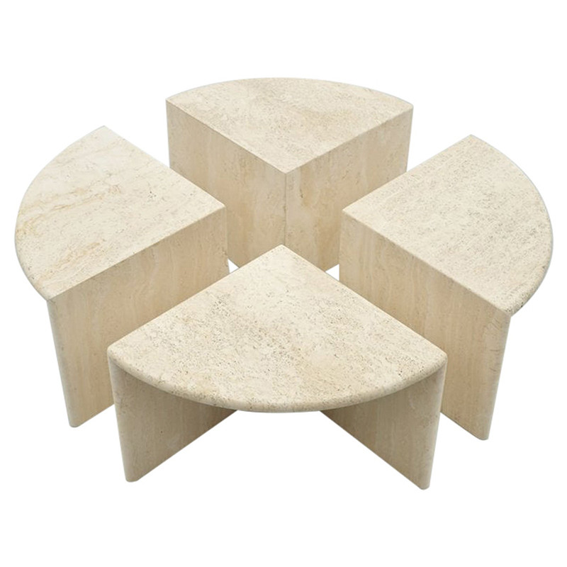 Модульный кофейный стол Set of Four Travertine Side or Coffee Tables