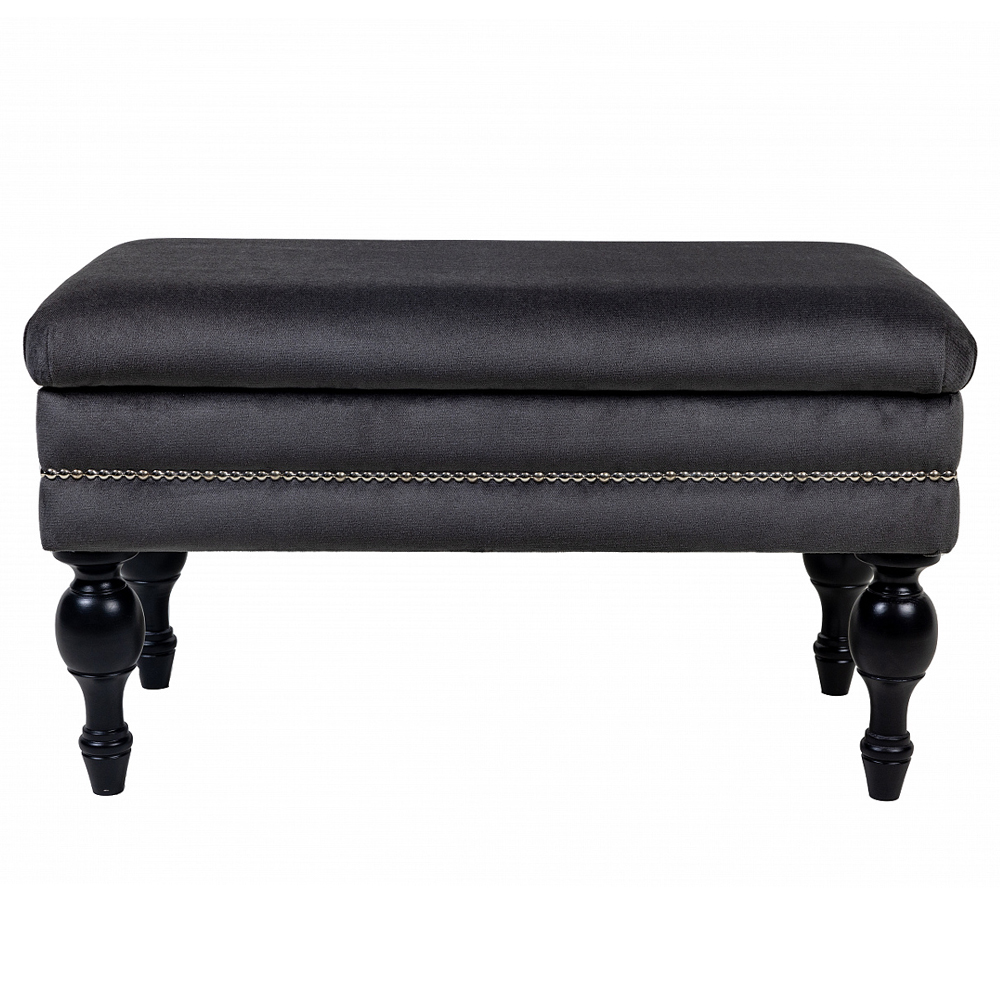 Мягкая банкетка с зоной для хранения Casket Dark Grey