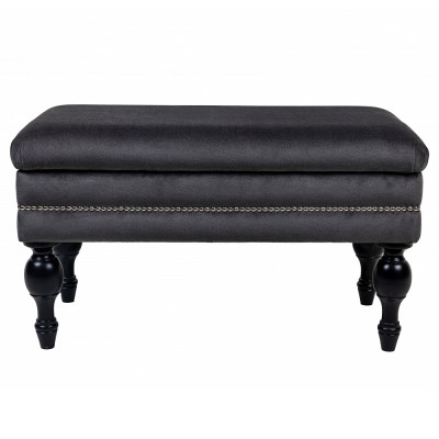 Мягкая банкетка с зоной для хранения Casket Dark Grey