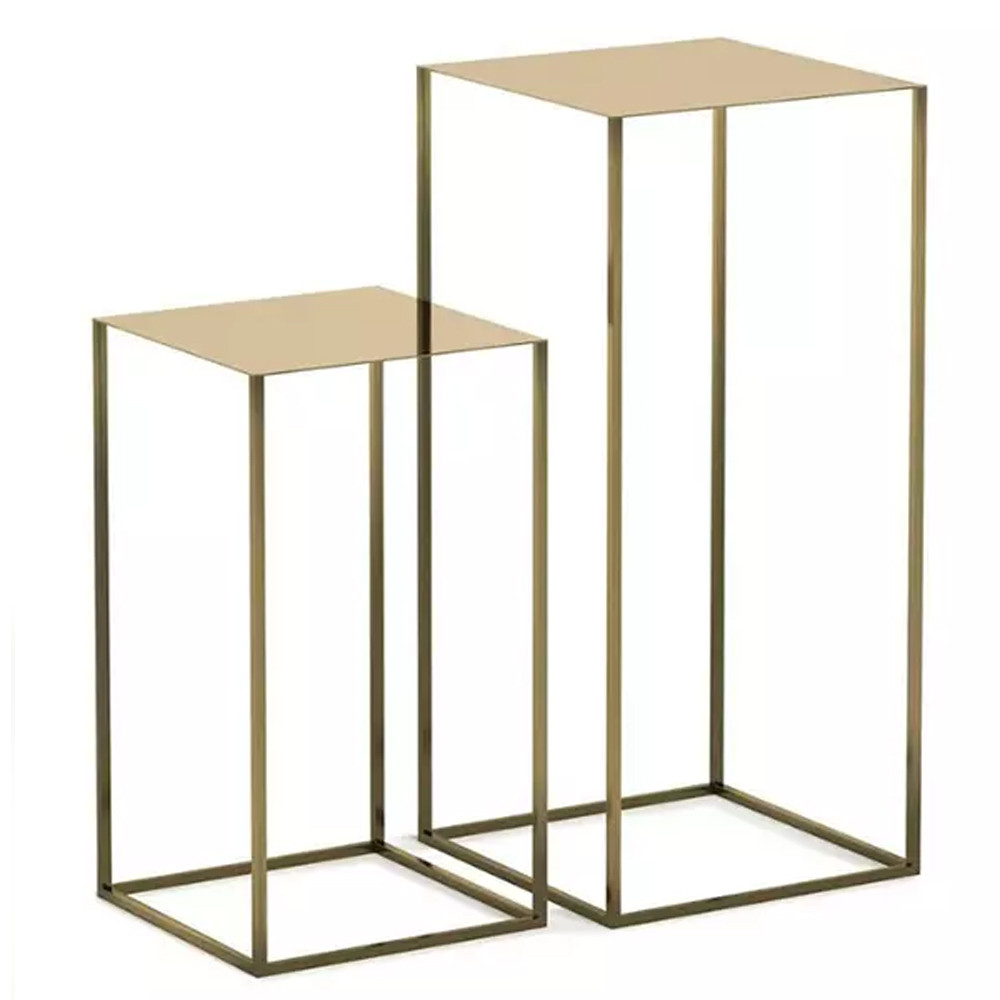 Набор из 2-х кофейных золотистых столиков Coffee Golden Tables