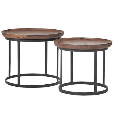 Набор из 2-х кофейных столиков из массива дуба