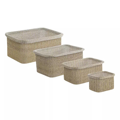 Набор из 4-х плетеных корзин для хранения Рlexus