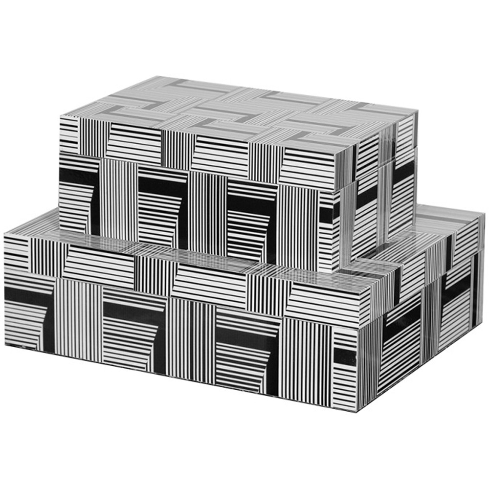 Набор из двух шкатулок Noe Black White Box
