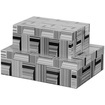 Набор из двух шкатулок Noe Black White Box
