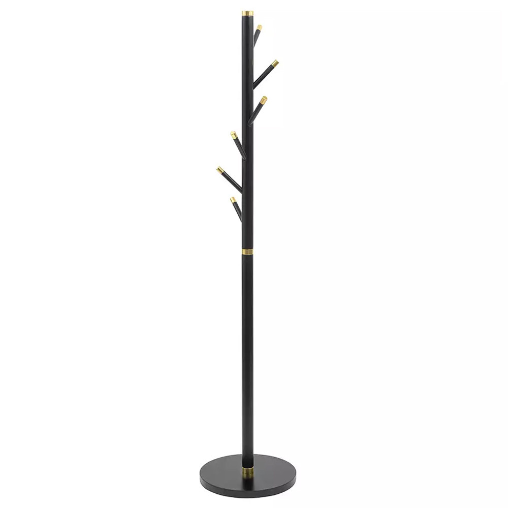 Напольная вешалка чёрная с золотистыми элементами Branches Hangers