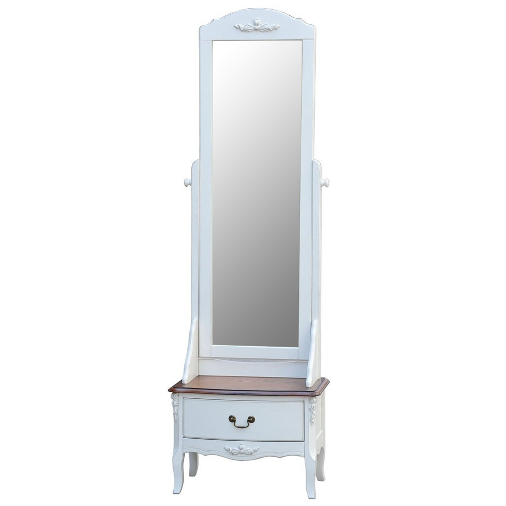 Напольное зеркало в стиле прованс с тумбочкой Valensole Mirror