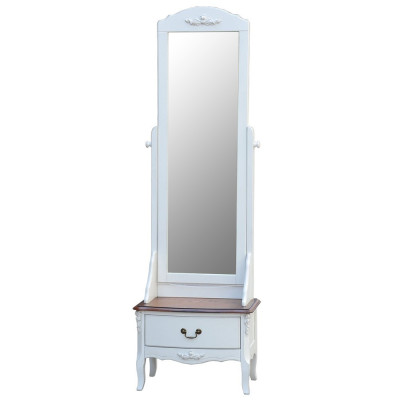 Напольное зеркало в стиле прованс с тумбочкой Valensole Mirror