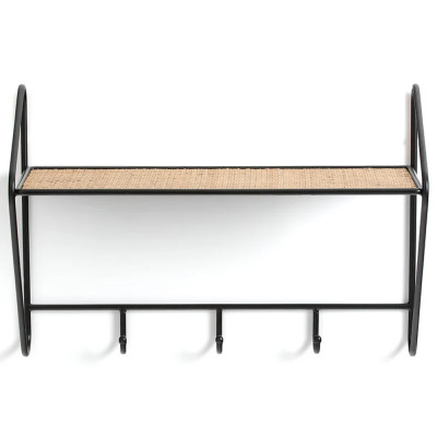 Настенная вешалка с полкой из ротанга Bourn Shelf-hanger