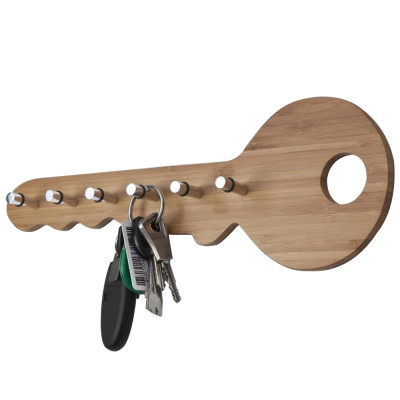 Настенная деревянная вешалка ключница в виде ключа Wooden Key Key Holder