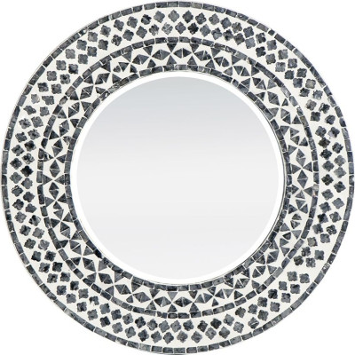 Настенное зеркало Black and white mosaic