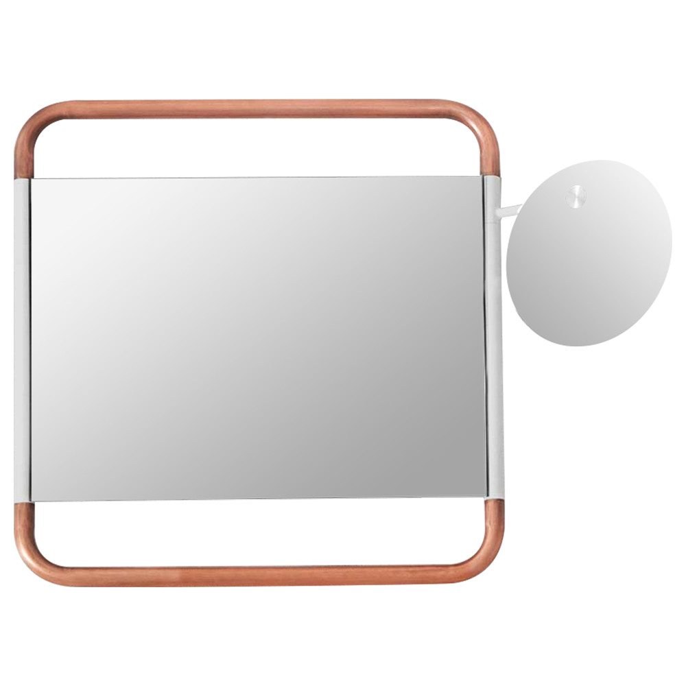 Настенное зеркало Copper White Square Functional Mirror