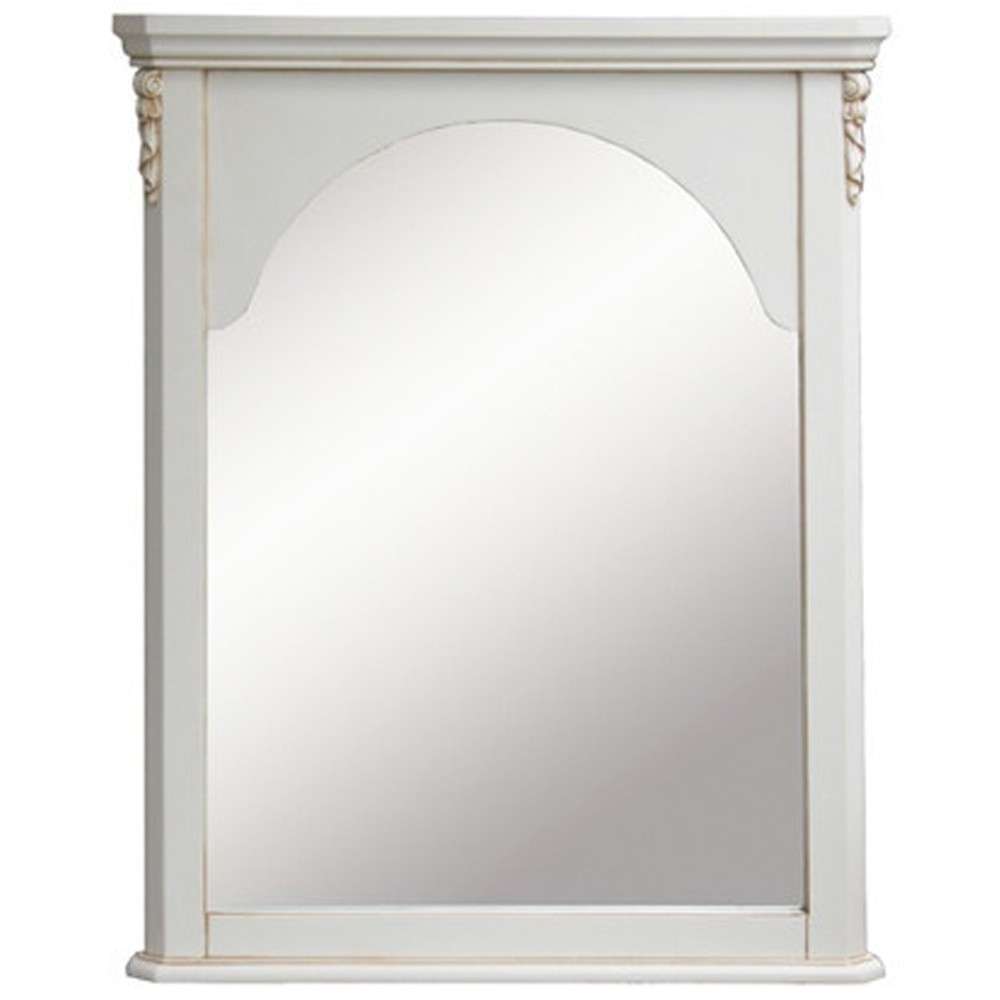 Настенное зеркало в деревянной раме Guirlande de Roses Ivory Wall Mirror