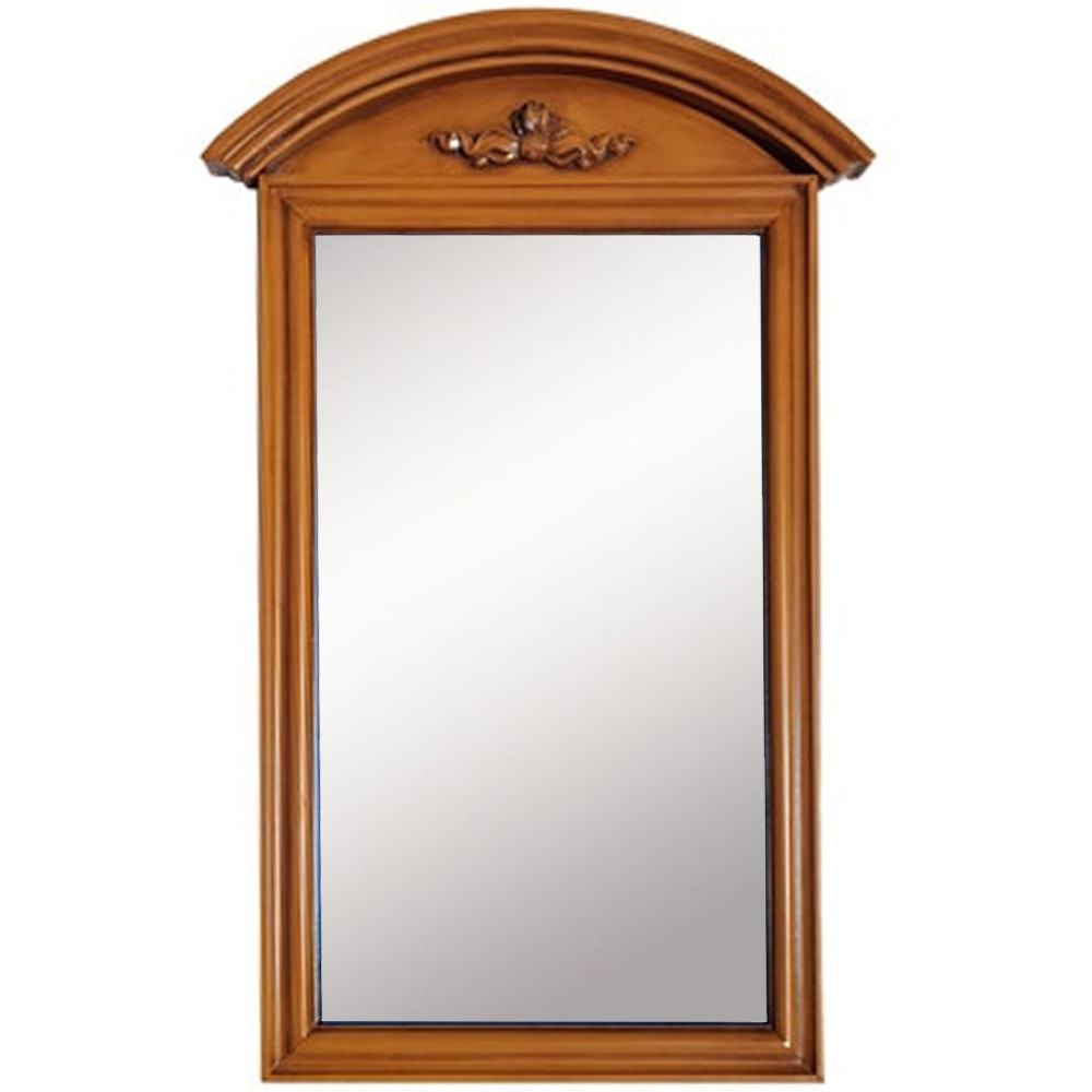 Настенное зеркало в деревянной раме орехового цвета Guirlande de Roses Walnut Color Mirror