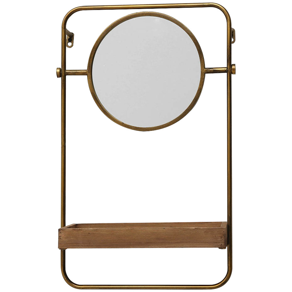Настенное зеркало с полкой Roy Metal Mirror