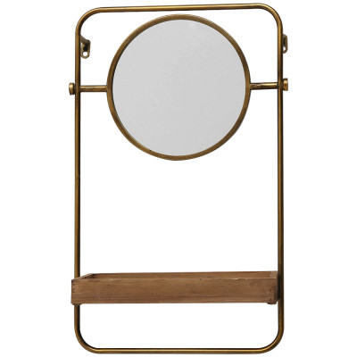 Настенное зеркало с полкой Roy Metal Mirror