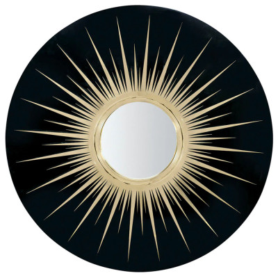 Настенное круглое зеркало Romilly Round Mirror Black
