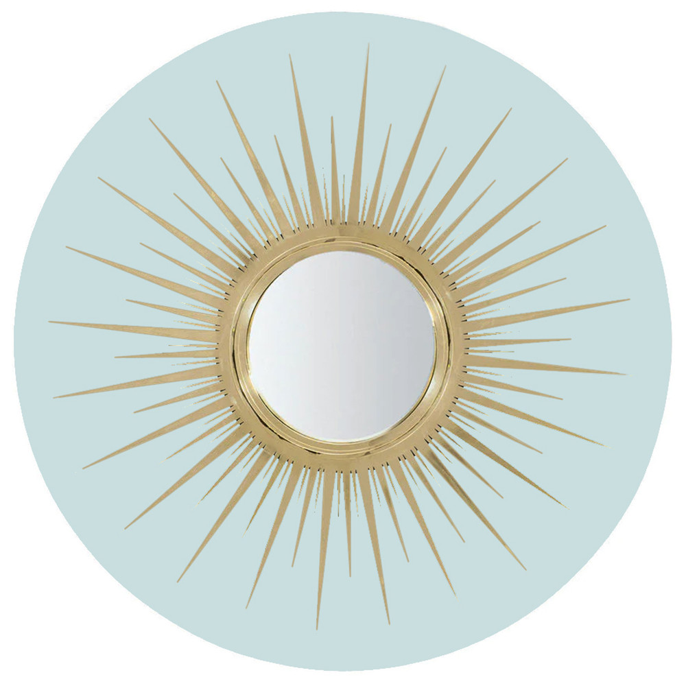 Настенное круглое зеркало Romilly Round Mirror Blue