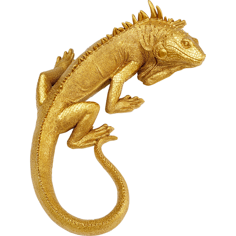 Настенный декор в виде золотой ящерицы Golden Lizard