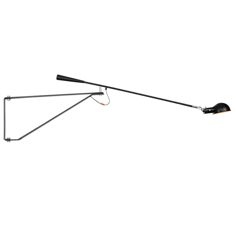 Настенный светильник FLOS Mod 265 Wall Lamp Black by Paolo Rizzatto 205 см